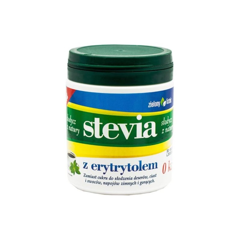 STEVIA Z ERYTRYTOLEM 140 g - ZIELONY LISTEK