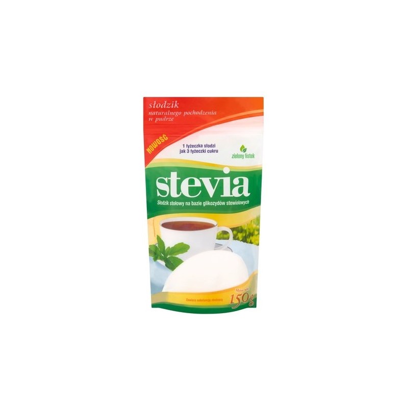 STEVIA PUDER 150 g (DOYPACK) - ZIELONY LISTEK