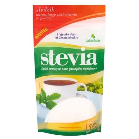 STEVIA PUDER 150 g (DOYPACK) - ZIELONY LISTEK