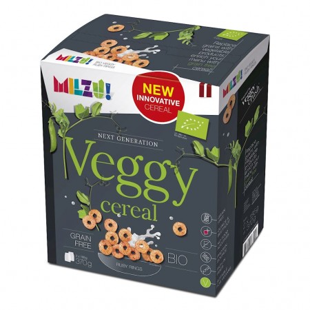 KÓŁKA Z SZAREGO GROCHU RUBINOWE (VEGGY CEREAL) BIO (2 x 185 g) 370 g - MILZU