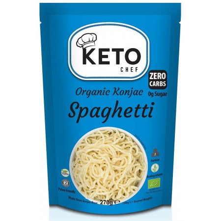 MAKARON KETO (KONJAC TYPU NOODLE SPAGHETTI) BEZGLUTENOWY BIO 270 g - KETO CHEF (BETTER THAN FOODS)
