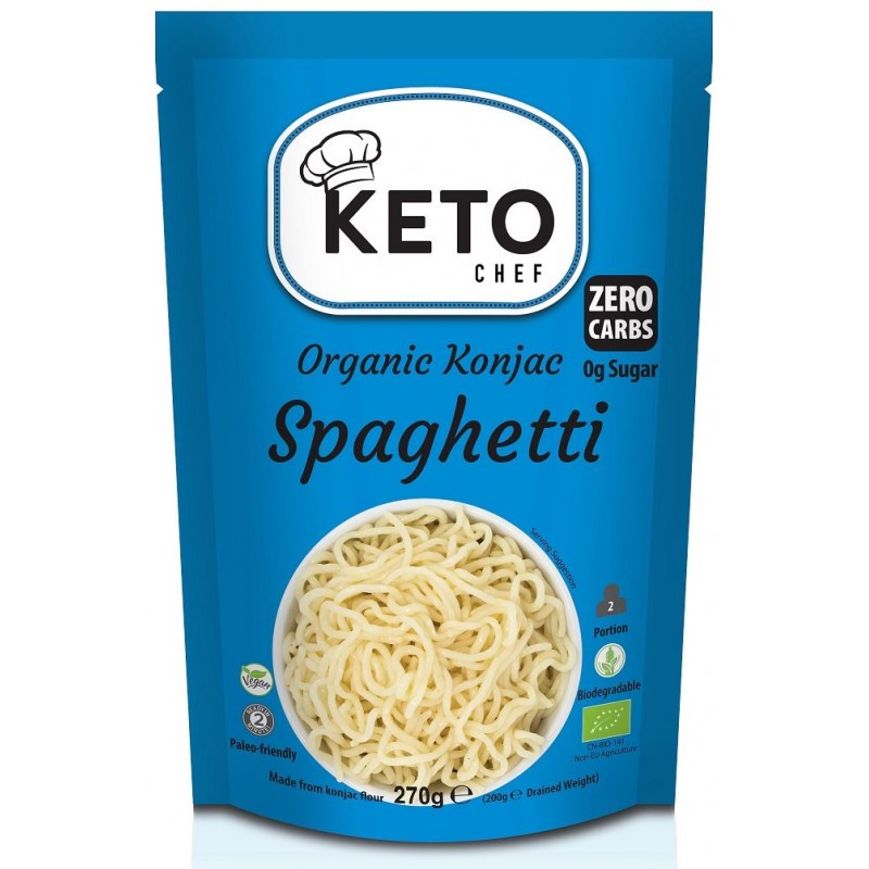 MAKARON KETO (KONJAC TYPU NOODLE SPAGHETTI) BEZGLUTENOWY BIO 270 g - KETO CHEF (BETTER THAN FOODS)