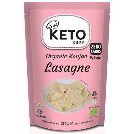 MAKARON KETO (KONJAC TYPU NOODLE LASAGNE) BEZGLUTENOWY BIO 270 g - KETO CHEF (BETTER THAN FOODS)