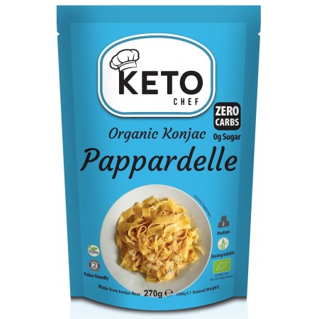 MAKARON KETO (KONJAC TYPU NOODLE PAPPARDELLE) BEZGLUTENOWY BIO 270 g - KETO CHEF (BETTER THAN FOODS)