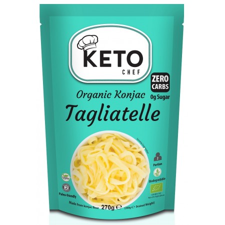 MAKARON KETO (KONJAC TYPU NOODLE TAGLIATELLE) BEZGLUTENOWY BIO 270 g - KETO CHEF (BETTER THAN FOODS)