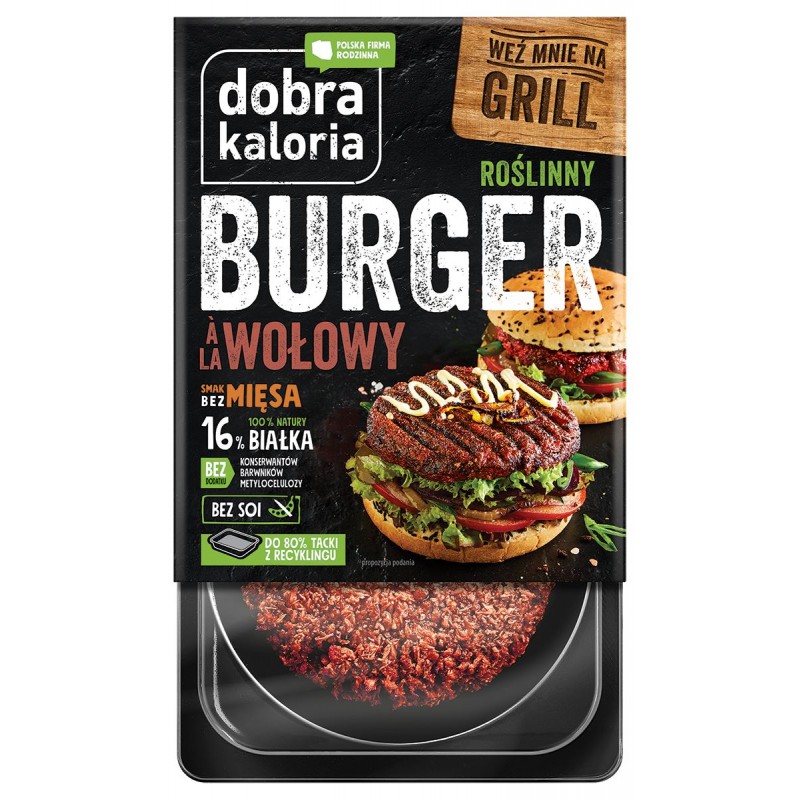 ROŚLINNY BURGER A'LA WOŁOWY 200 g - DOBRA KALORIA