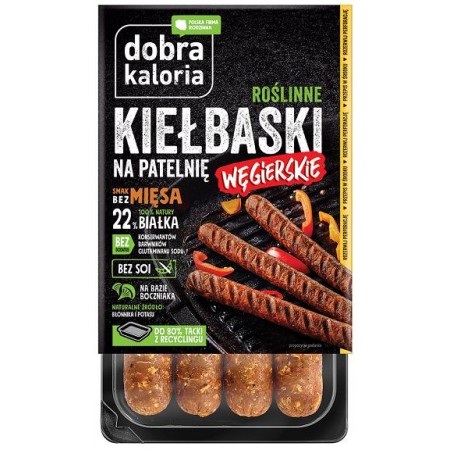 ROŚLINNE KIEŁBASKI WĘGIERSKIE 180 g - DOBRA KALORIA