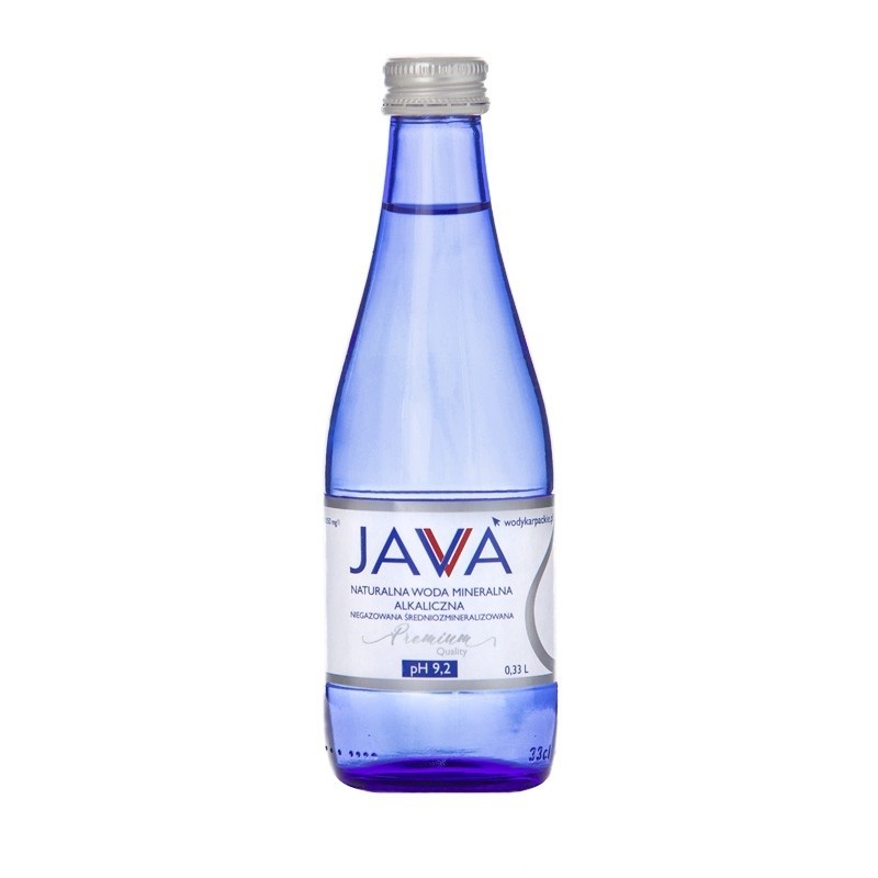 NATURALNA WODA MINERALNA ALKALICZNA NIEGAZOWANA 330 ml (SZKŁO) - JAVA