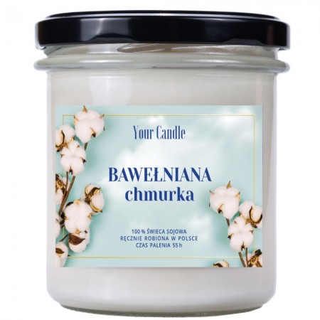 ŚWIECA SOJOWA BAWEŁNIANA CHMURKA 300 ml - YOUR CANDLE