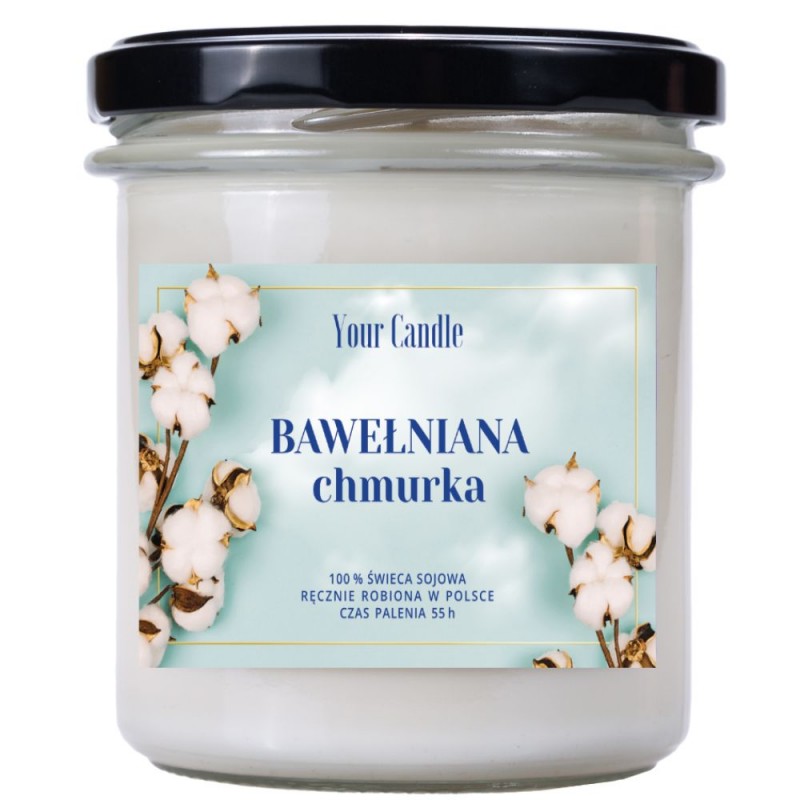 ŚWIECA SOJOWA BAWEŁNIANA CHMURKA 300 ml - YOUR CANDLE