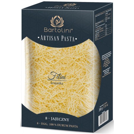 MAKARON (SEMOLINOWY 8-JAJECZNY) KRAJANKA ŚREDNIA 200 g - BARTOLINI