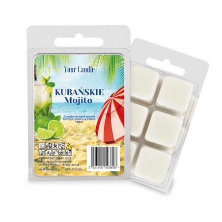 WOSK ZAPACHOWY SOJOWY KUBAŃSKIE MOJITO (6 x 10 g) 60 g - YOUR CANDLE