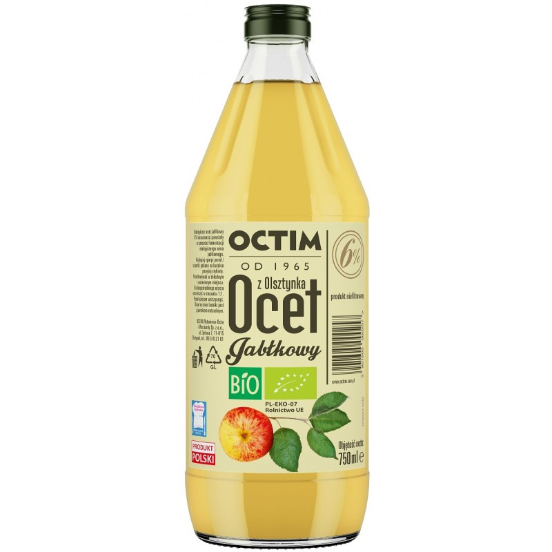 OCET JABŁKOWY 6 % BIO 750 ml - OCTIM