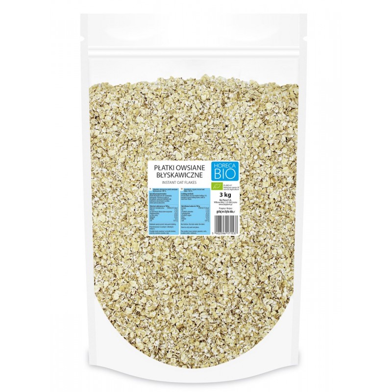 PŁATKI OWSIANE BŁYSKAWICZNE BIO 3 kg - HORECA