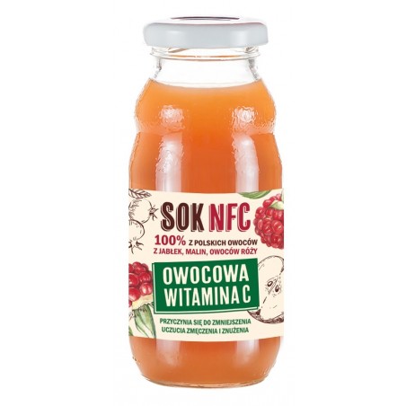 SOK JABŁKO - RÓŻA - MALINA NFC 200 ml - POLSKA RÓŻA