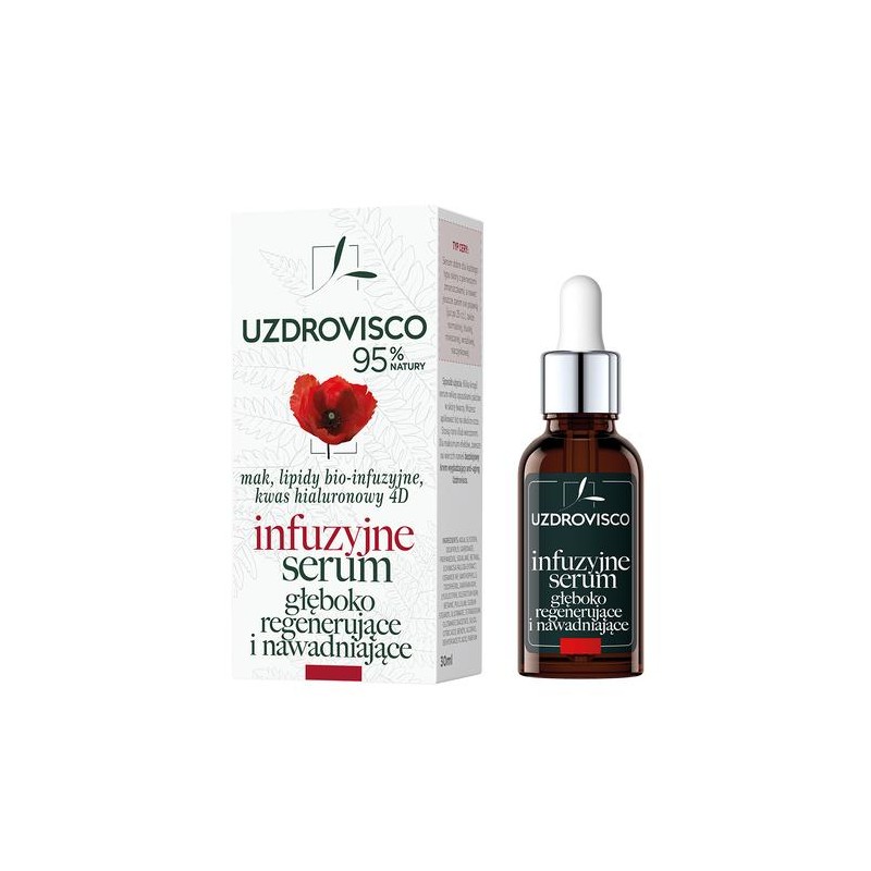 SERUM DO TWARZY INFUZYJNE GŁĘBOKO REGENERUJĄCE I NAWADNIAJĄCE 30 ml - UZDROVISCO (MAK)