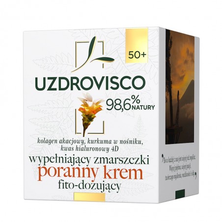 KREM DO TWARZY WYPEŁNIAJĄCY ZMARSZCZKI NA DZIEŃ FITO-DOZUJĄCY 50 ml - UZDROVISCO (KURKUMA)