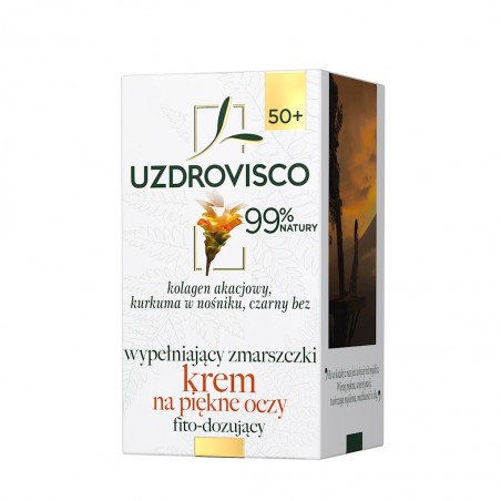 KREM POD OCZY WYPEŁNIAJĄCY ZMARSZCZKI FITO-DOZUJĄCY 25 ml - UZDROVISCO (KURKUMA)