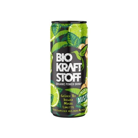 NAPÓJ ORZEŹWIAJĄCY ZIELONA HERBATA - IMBIR O SMAKU LIMONKOWO - MIĘTOWYM BIO 250 ml - BIOKRAFTSTOFF