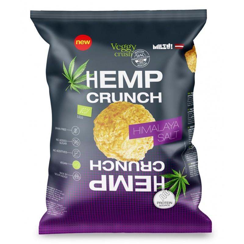 CHRUPKI Z BIAŁKIEM KONOPNYM I SOLĄ HIMALAJSKĄ BIO 100 g - MILZU