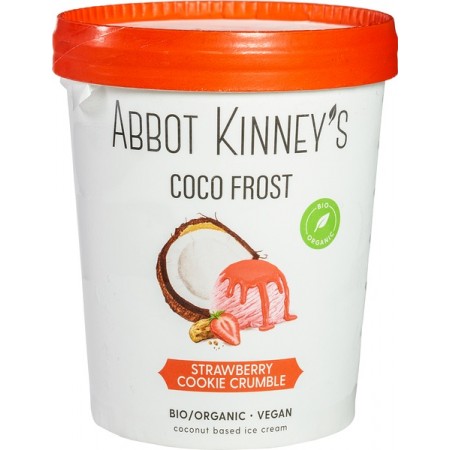 LODY WEGAŃSKIE - ABBOT KINNEY'S - KOKOSOWE O SMAKU TRUSKAWKOWO - CIASTECZKOWYM BIO 475 ml