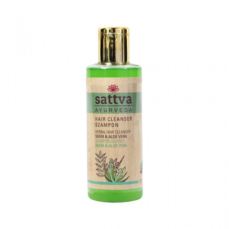 SZAMPON DO WŁOSÓW ZIOŁOWY NEEM I ALOES 210 ml - SATTVA