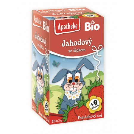 HERBATA DLA DZIECI - DZIKA RÓŻA, TRUSKAWKA PO 9 MIESIĄCU BIO (20 x 2 g) 40 g - APOTHEKE