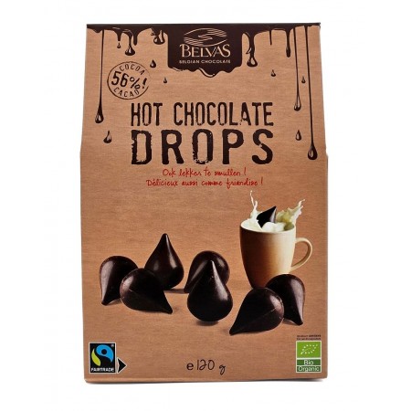 DROPSY CZEKOLADKI GORZKIE DO MLEKA FAIR TRADE BEZGLUTENOWE BIO 120 g - BELVAS