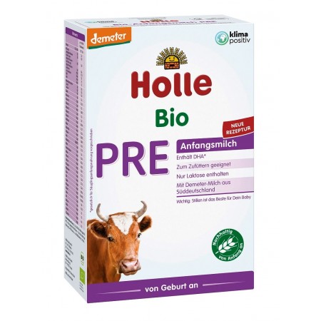 MLEKO POCZĄTKOWE KROWIE PRE DLA NIEMOWLĄT OD URODZENIA DEMETER BIO 400 g - HOLLE
