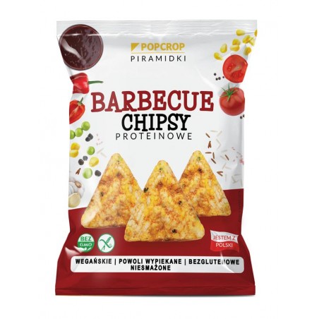 CHRUPKI PIRAMIDKI PROTEINOWE O SMAKU BARBECUE BEZGLUTENOWE 60 g - POPCROP