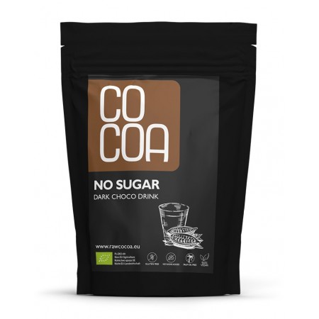 NAPÓJ KAKAOWY "DARK" W PROSZKU BEZ DODATKU CUKRU BEZGLUTENOWY BIO 250 g - COCOA