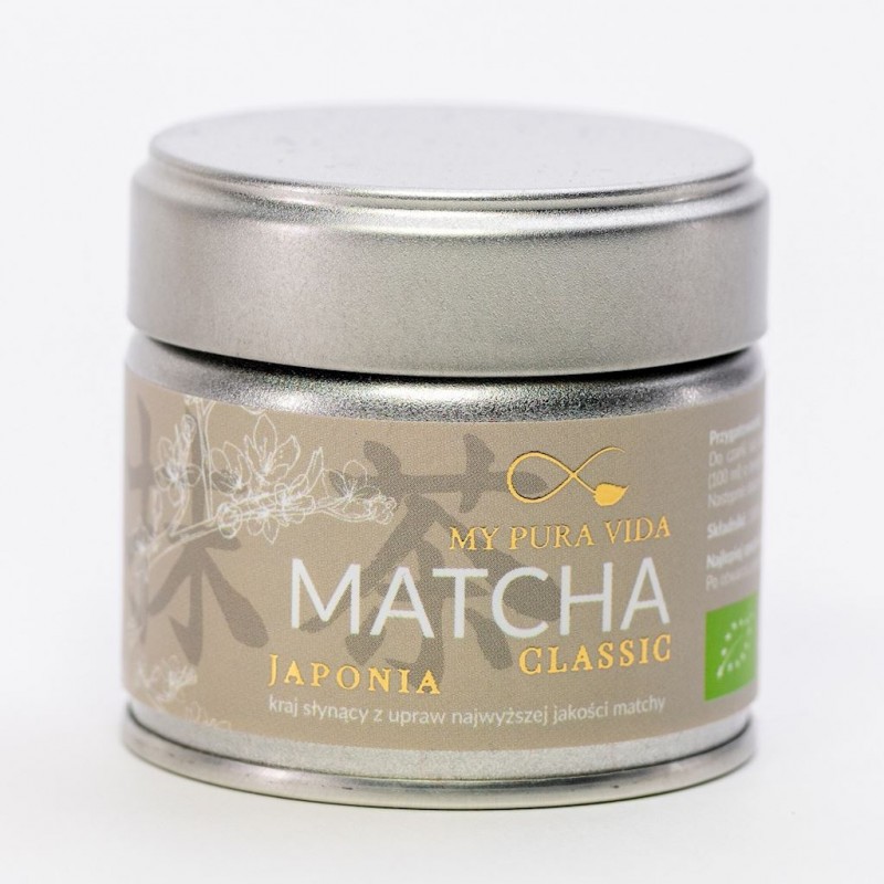 HERBATA ZIELONA MATCHA CLASSIC JAPOŃSKA BIO 30 g - MY PURA VIDA