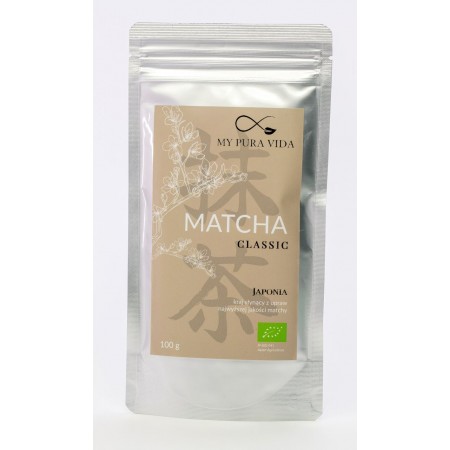 HERBATA ZIELONA MATCHA CLASSIC JAPOŃSKA BIO 100 g - MY PURA VIDA