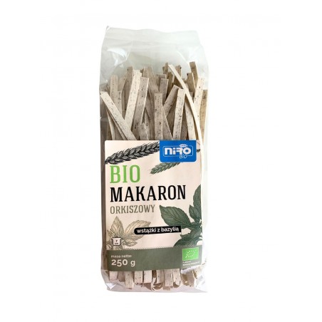 MAKARON (ORKISZOWY Z BAZYLIĄ) WSTĄŻKI BIO 250 g - NIRO