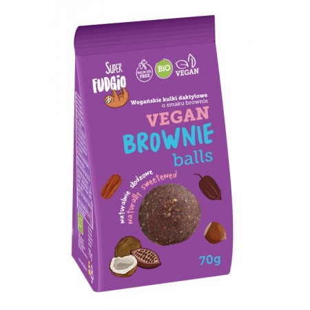 KULKI DAKTYLOWE O SMAKU BROWNIE BIO 70 g - ME GUSTO (SUPER FUDGIO)