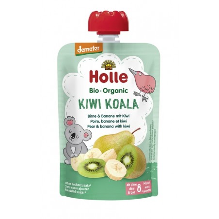 MUS W TUBCE KIWI KOALA (GRUSZKA - BANAN - KIWI) BEZ DODATKU CUKRÓW OD 8 MIESIĄCA DEMETER BIO 100 g - HOLLE