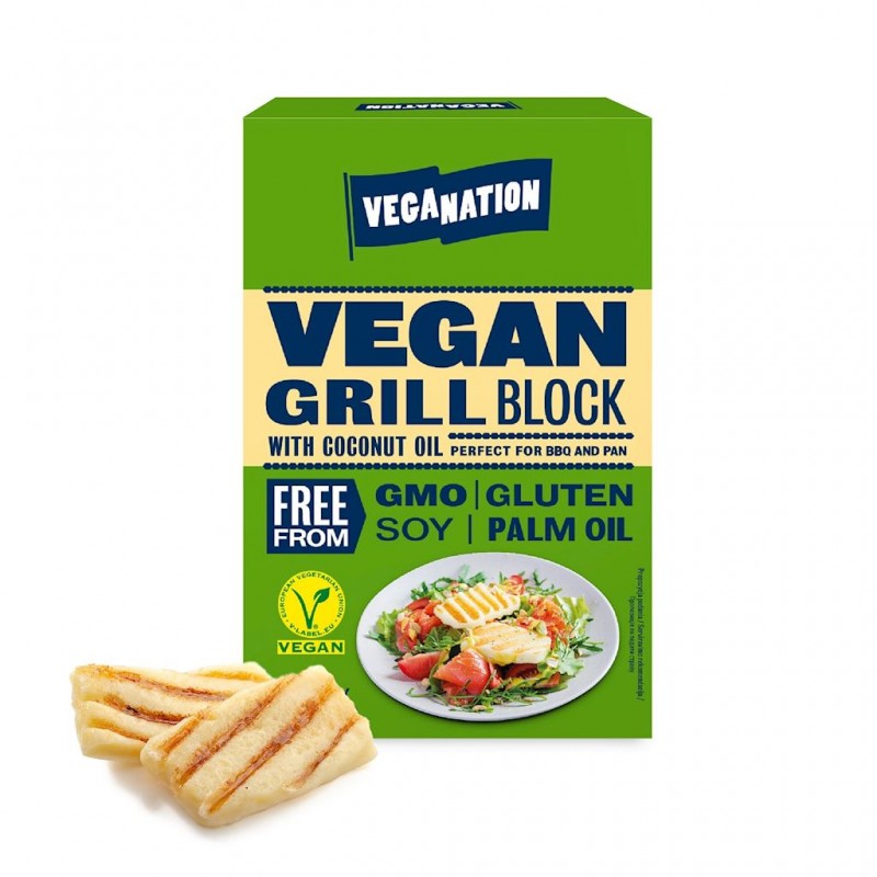 WEGAŃSKI PRODUKT NA GRILLA A'LA HALLOUMI BEZGLUTENOWY 220 g - VEGANATION