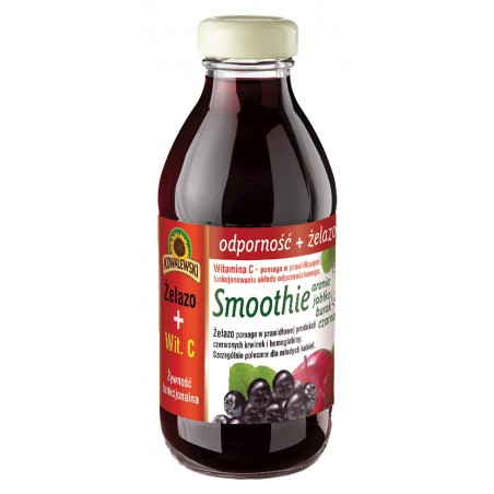 SMOOTHIE BURAK - ARONIA - JABŁKO - CZARNA MARCHEW "WITAMINA C + ŻELAZO" BEZGLUTENOWE 320 ml - KOWALEWSKI