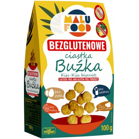 CIASTKA BUŹKA BEZ CUKRU BEZGLUTENOWE 100 g - MALU FOOD