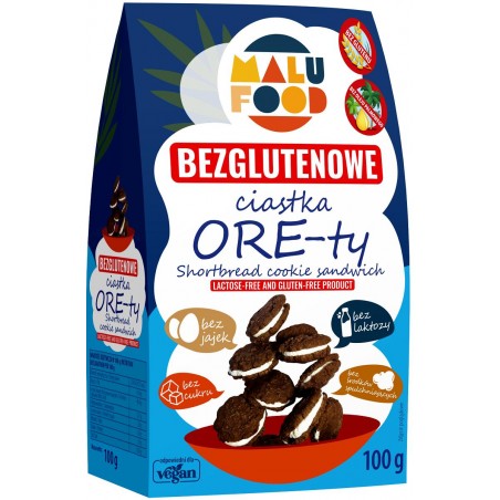 CIASTKA ORE-TY BEZ CUKRU BEZGLUTENOWE 100 g - MALU FOOD