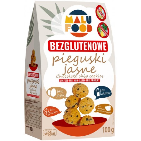 CIASTKA PIEGUSKI JASNE BEZ CUKRU BEZGLUTENOWE 100 g - MALU FOOD