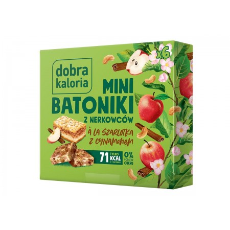 BATONIKI MINI Z NERKOWCÓW A'LA SZARLOTKA Z CYNAMONEM (6 x 17 g) 102 g - DOBRA KALORIA