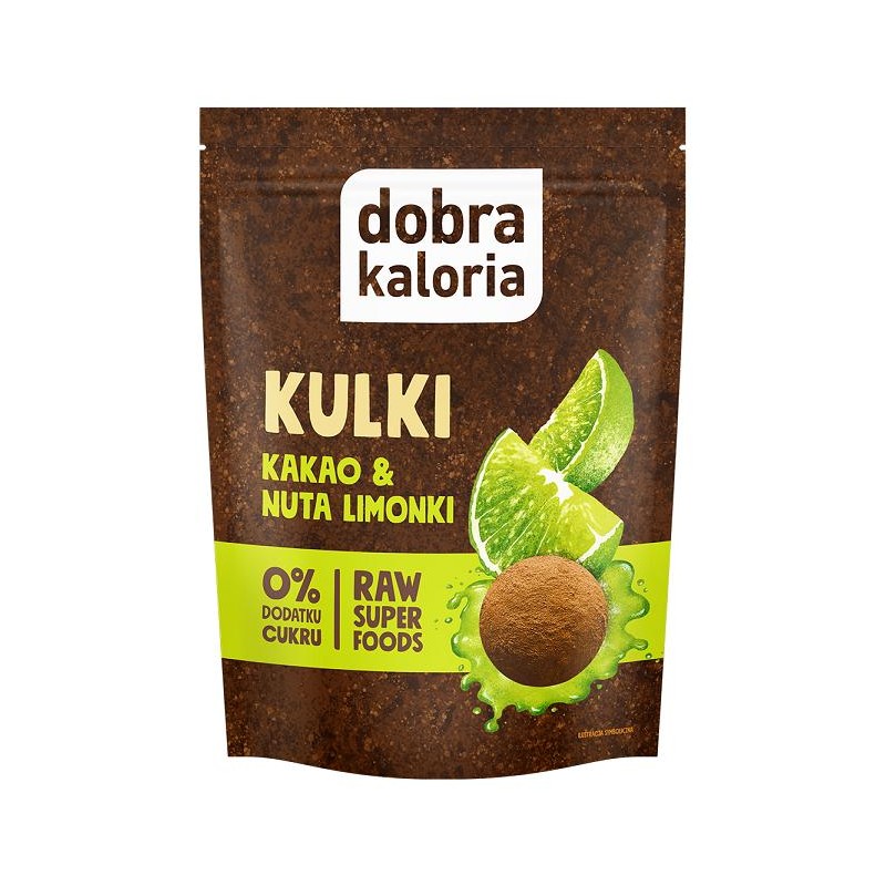 KULKI DAKTYLOWE KAKAO & NUTA LIMONKI 0% DODATKU CUKRU 58 g - DOBRA KALORIA