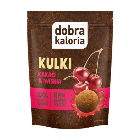 KULKI DAKTYLOWE KAKAO & WIŚNIA 0% DODATKU CUKRU 58 g - DOBRA KALORIA