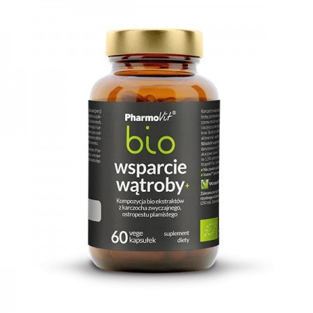 KAPSUŁKI NA WSPARCIE WĄTROBY BEZGLUTENOWE BIO 60 szt. (33 g) - PHARMOVIT