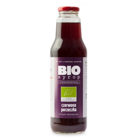 SYROP Z CZERWONEJ PORZECZKI NISKOSŁODZONY BIO 750 ml - KAMIONNA