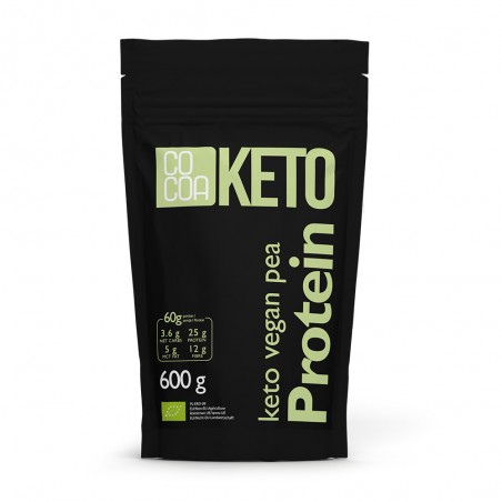 BIAŁKO Z GROCHU Z OLEJEM MCT KETO BIO 600 g - COCOA