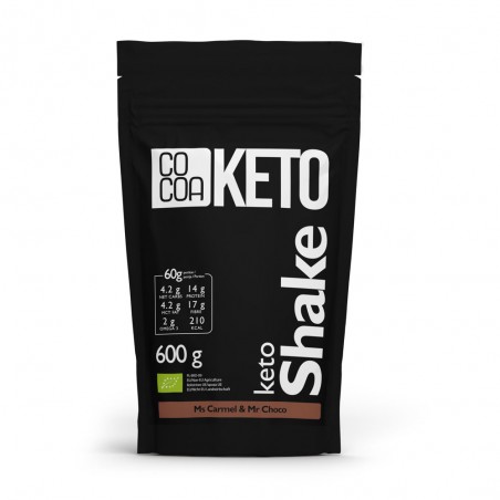 SHAKE Z OLEJEM MCT O SMAKU KARMELOWO - KAKAOWYM KETO BIO 600 g - COCOA