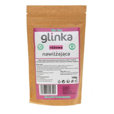 GLINKA KOSMETYCZNA RÓŻOWA NAWILŻAJĄCA 100 g - BIOMIKA (BIO4YOU)
