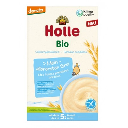 KASZKA OWSIANA PEŁNOZIARNISTA BEZ DODATKU CUKRÓW OD 5 MIESIĄCA DEMETER BIO 250 g - HOLLE